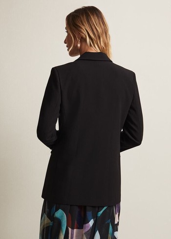 Phase Eight Neah Crepe Jackets Black Australia | DG8901463